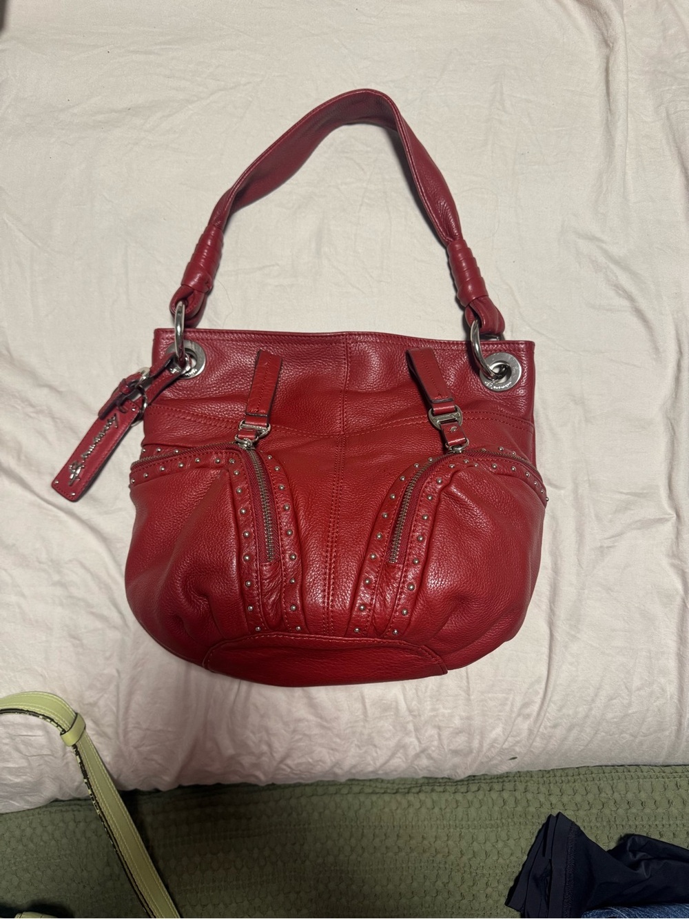 Red B. Makowsky shoulder bag